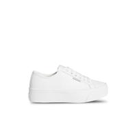 Calvin Klein Baskets Vulcanisées Femme Flatform Compensées, Blanc (Bright White), 38
