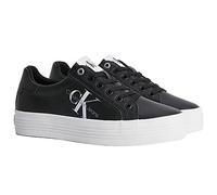 Calvin Klein Baskets Vulcanisées Femme Flatform Laceup Low Compensées, Noir (Black), 41