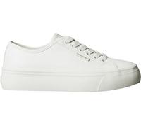 Calvin Klein Baskets Vulcanisées Femme Lace Up Basses, Blanc (Lily White), 36