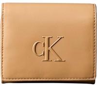 Calvin Klein Bold CK LV04F1156G Portefeuille à Deux Volets pour Femme, Marron (tanin), Taille Unique