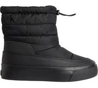 Calvin Klein Bottes Mid Boot Femme Snowboot Nylon Mix Compensées, Noir (Triple Black), 42