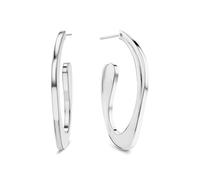 Calvin Klein Boucles d'Oreilles Créoles pour Femme Collection HARMONIOUS CONNECTION en Acier Inoxydable avec des Cristaux - Disponible en Version Or ou Argent