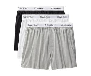 Calvin Klein boxer cintré 3 pièces - Icon cotton stretch - noir, blanc, gris - L