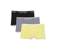 Calvin Klein Boxer Homme Lot De 3 Caleçon Coton Stretch, Multicolore (Asphalt Grey/Black/Celery Sprig), S