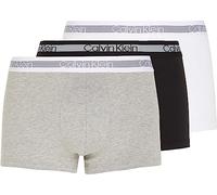 Calvin Klein Boxer Homme Lot De 3 Caleçon Coton Stretch, Multicolore (Grey Heather/Black/White), S