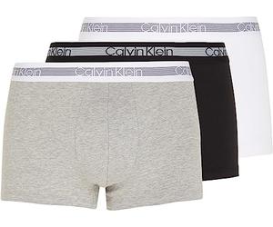 Calvin Klein Boxer Homme Lot De 3 Caleçon Coton Stretch, Multicolore (Grey Heather/Black/White), S