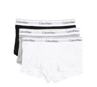 Calvin Klein Boxer Homme Lot De 3 Caleçon Taille Basse Coton Stretch, Multicolore (Black, White, Grey Heather), L
