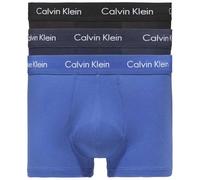 Calvin Klein Boxers Taille Basse Lot de 3 Homme Coton-Élasthanne, Multicolore (Black/Blueshadow/Cobaltwater Dtm Wb), XL