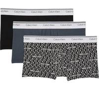 Calvin Klein Boxers Caleçons Lot de 3 Homme Balance avec Ceinture Emblématique, Multicolore (Black/Wrapped Logo_Black/Regatta), S