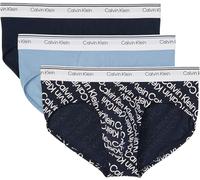 Calvin Klein Boxers Caleçons Lot de 3 Homme Balance avec Ceinture Emblématique, Multicolore (Turbulence/CK CK Logo_Black/ Black), L