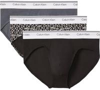 Calvin Klein Boxers Caleçons Lot de 3 Homme Balance Taille Basse, Multicolore (Black/Wrapped Logo_Black/Regatta), XL