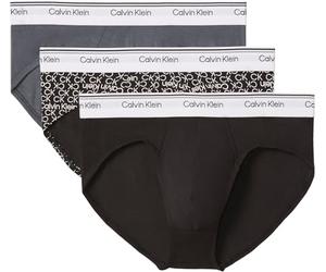 Calvin Klein Boxers Caleçons Lot de 3 Homme Balance Taille Basse, Multicolore (Black/Wrapped Logo_Black/Regatta), XL
