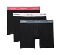 CALVIN KLEIN Boxers Icon Coton Extensible Lot de 3 Gris/Blanc/Rouge