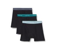 Calvin Klein Boxers Longs Lot de 3 Homme avec Ceinture Emblématique, Multicolore (Black Bodies W/Ink/Zoni Beach/Turf), S