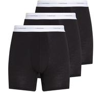 Calvin Klein Boxers Longs Lot de 3 Homme avec Ceinture Emblématique, Noir (Black, Black, Black), M