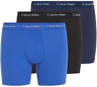 Calvin Klein Boxers Longs Lot de 3 Homme Boxer Brief Stretch, Multicolore (Black/Blueshadow/Cobaltwater DTM WB), S
