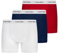 Calvin Klein Boxers Lot de 3 Homme Sous-Vêtement, Multicolore (White/Red Ginger/Pyro Blue), S