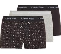 Calvin Klein Boxers Taille Basse Lot de 3 Homme Coton-Élasthanne, Multicolore (Black/Grey Heather/Subdued Logo), L