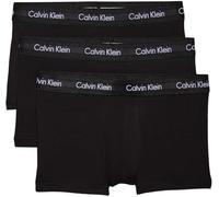 Calvin Klein Boxers Taille Basse Lot de 3 Homme Coton-Élasthanne, Noir (Black W Black Wb), XS