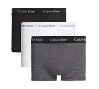 Calvin Klein Boxers Taille Basse Lot de 3 Homme sous-Vêtement, Multicolore (White/B&W Stripe/Black), S