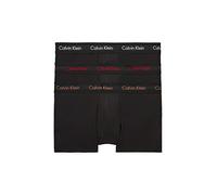 Calvin Klein Boxers Taille Basse Lot de 3 Homme sous-Vêtement, Noir (B-Bright Camel/WHT/Red Crpt Logo), S