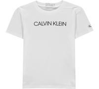 Calvin Klein Boys Institution T Shirt Blanc 9Y Unisex