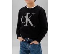 Calvin Klein Boys Monogram Regular Sweater Black Taille: 12 | Pulls Outlet | Unisex | Le Noir