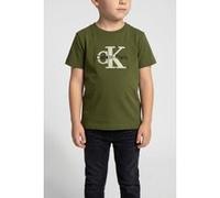 Calvin Klein Boys Monologo S/s T-shirt Rich Cypress Taille: 4 | Vestes Outlet | Unisex