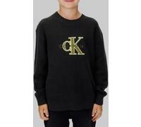Calvin Klein Boys Towelling Stitch Sweater Black Taille: 16Y | Pulls Outlet | kids | Le Noir