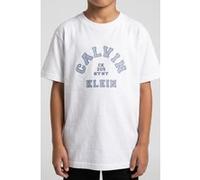 Calvin Klein Boys Varsity Graphic T-shirt Bright White Taille: 16 | T-Shirts Outlet | kids | Blanche