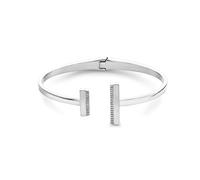 Calvin Klein Bracelet Bangle Ouvert pour Femme Collection MINIMAL LINEAR en Acier Inoxydable avec des Cristaux - 35000160
