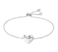 Calvin Klein Bracelet chaîne pour femme : design moderne en forme de cœur pour toutes les occasions, taille moyenne, acier inoxydable, pas de pierre précieuse