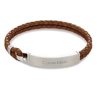 Calvin Klein Bracelet en Cuir Tressé pour Homme Collection CK ICONIC FOR HIM Couleur Marron - 35000405