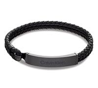 Calvin Klein Bracelet en Cuir Tressé pour Homme Collection CK ICONIC FOR HIM Couleur Noire - 35000406