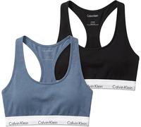 Calvin Klein Bralette 2Pk LV00QF8494 Bralette, Multi (Black/Blue Tulip), S