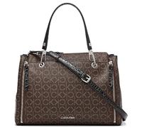 Calvin Klein Bubble Lamb Novelty Organization Satchel, Sac à bandoulière Reyna Femme, Marron/Kaki/Logo Noir, Taille Unique