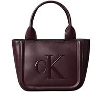 Calvin Klein Cabas Sac Femme Bold Small With Strap avec Logo, Rouge (Fudge), Taille Unique