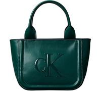 Calvin Klein Cabas Sac Femme Bold Small With Strap avec Logo, Vert (Maya Blue), Taille Unique