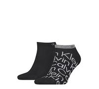 Calvin Klein Calvin Klein Logo Men's Liner Socks 2 pack, Basket Pour des hommes, Black, 39/42