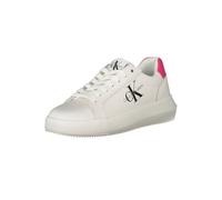 Calvin Klein - Calvin Klein White Leather Women Baskets - Femme - Chaussures - Blanc - Taille: 40 EU
