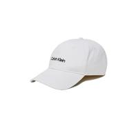 Calvin Klein Casquette Homme Embroidery en Coton, Multicolore (Bright White/Black), Taille Unique