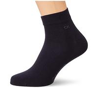 Calvin Klein Casual Flat Knit Cotton Men's Quarter Socks 2 pack, Trimestre Pour des hommes, Navy, 39/42