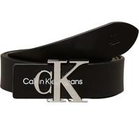 Calvin Klein Ceinture Femme Monogram Hardware 3,0 cm Cuir, Noire (Black), 75 cm, Noir (Black), 75 cm