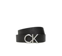 Calvin Klein Ceinture Homme Metal Boucle Monogramme, Noir (Ck Black Pebble), 100 cm