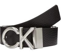 Calvin Klein Ceinture Homme Metal Boucle Monogramme, Noir (Ck Black Pebble), 95 cm