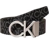 Calvin Klein Ceinture Homme New Mono Belt 3.5 cm Simili Cuir, Noir (Black Monogram), 110 cm
