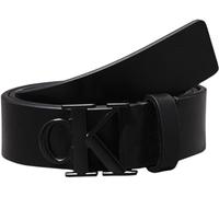 Calvin Klein Jeans Homme ROUND MONO PLAQUE LTHR BELT 35MM K50K512068, Black (Black/Black), 105
