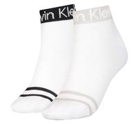 Calvin Klein Lot de 2 paires de chaussettes pour femme, Blanc., taille unique