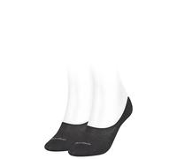 Calvin Klein Footie Chaussettes, Noir, Taille Unique (Lot de 2) Femme