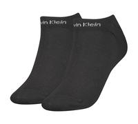 Calvin Klein Chaussettes Sneaker Small Logo – Noir, femme – 2 paires